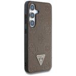 Coque Guess Peony Grained Hot Stamp Triangle Logo MagSafe pour Samsung Galaxy S25 - Brown – Image 3