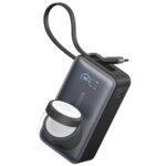 Batterie externe Anker MagGo (A1657H11) pour Apple Watch, charge rapide, ultra-fine, 10 000 mAh, Qi2 35 W avec câble USB-C - Noir