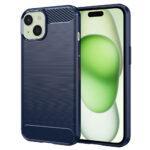 Coque Techsuit Carbon Silicone pour iPhone 15 Plus - Blue