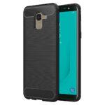 Coque Techsuit Carbon Silicone pour Samsung Galaxy J6 2018 - Black