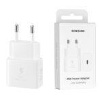 Chargeur mural d'origine Samsung T2510 Paris 2024 (EP-T2510NWEGEU) USB-C 25 W, Charge ultra-rapide - Blanc