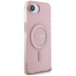 Coque Guess IML Glitter Circle MagSafe pour iPhone 16e - Pink – Image 3