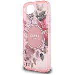 Coque Guess IML Flowers MagSafe pour iPhone 16e - Pink – Image 6