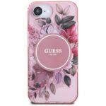 Coque Guess IML Flowers MagSafe pour iPhone 16e - Pink – Image 2