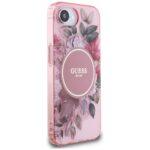 Coque Guess IML Flowers MagSafe pour iPhone 16e - Pink – Image 4