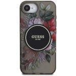 Coque Guess IML Flowers MagSafe pour iPhone 16e - Black – Image 2