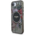 Coque Guess IML Flowers MagSafe pour iPhone 16e - Black – Image 3