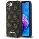 Coque Guess Peony Script MagSafe pour iPhone 16e - Black