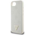 Coque Guess Peony Grained Hot Stamp Triangle Logo MagSafe pour iPhone 16e - Beige – Image 6