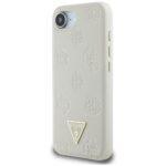 Coque Guess Peony Grained Hot Stamp Triangle Logo MagSafe pour iPhone 16e - Beige – Image 4