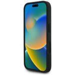 Coque Guess Peony Grained Hot Stamp Triangle MagSafe pour iPhone 16 - Black – Image 5