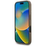 Coque Guess Peony Grained Hot Stamp Triangle MagSafe pour iPhone 16 - Brown – Image 6