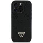 Coque Guess Peony Grained Hot Stamp Triangle MagSafe pour iPhone 16 Pro - Black – Image 3