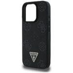 Coque Guess Peony Grained Hot Stamp Triangle MagSafe pour iPhone 16 Pro - Black – Image 5
