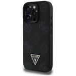 Coque Guess Peony Grained Hot Stamp Triangle MagSafe pour iPhone 16 Pro - Black – Image 4