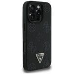 Coque Guess Peony Grained Hot Stamp Triangle MagSafe pour iPhone 16 Pro Max - Black – Image 2