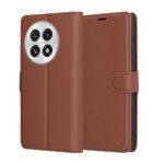 Étui portefeuille Techsuit Leather Folio pour OnePlus 13 - Brown