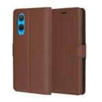 Étui portefeuille Techsuit Leather Folio pour OnePlus Nord CE4 Lite - Brown