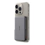 Batterie externe Acefast magnétique sans fil (M16-5000) avec support pliable, x1 USB-C, 5000 mAh, PD18 W, indicateur LED - Noir – Image 3