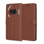 Étui portefeuille Techsuit Leather Folio pour Nothing Phone (2a) / (2a) Plus - Brown