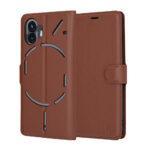 Étui portefeuille Techsuit Leather Folio pour Nothing Phone (2) - Brown