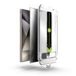 Protection d'écran Techsuit TitanGlass CrystalHD (Compatible avec le déverrouillage par empreinte digitale) pour Samsung Galaxy S24 Ultra - Privacy – Image 2