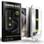 Protection d'écran Techsuit TitanGlass CrystalHD (Compatible avec le déverrouillage par empreinte digitale) pour Samsung Galaxy S24 Ultra - Privacy