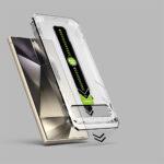 Protection d'écran Techsuit TitanGlass CrystalHD (Compatible avec le déverrouillage par empreinte digitale) pour Samsung Galaxy S24 Ultra - Clear – Image 4