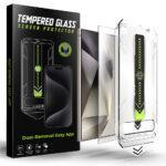 Protection d'écran Techsuit TitanGlass CrystalHD (Compatible avec le déverrouillage par empreinte digitale) pour Samsung Galaxy S24 Ultra - Clear