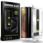 Lot de 2 protections d'écran Techsuit TitanGlass CrystalHD (Compatible avec le déverrouillage par empreinte digitale) pour Samsung Galaxy S25 Ultra - Privacy