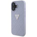 Coque Guess Leather Hot Stamp 4G Pattern Triangle Metal Logo pour iPhone 16 - Light Purple – Image 2