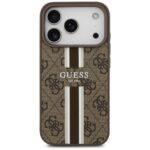 Coque Guess Hardcase 4G Printed Stripes MagSafe pour iPhone 17 Pro - Brown – Image 3