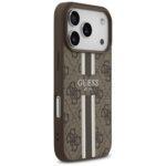 Coque Guess Hardcase 4G Printed Stripes MagSafe pour iPhone 17 Pro - Brown – Image 2