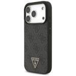 Coque Guess Hardcase 4G Triangle Logo MagSafe avec dragonne de perles pour iPhone 17 Pro - Black – Image 3