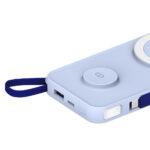 Batterie externe 3mk PastelUp 10 000 mAh (Aluminium) - Charge rapide 22,5 W - MagSafe/Qi - USB-A / USB-C / Lightning - Bleu – Image 3