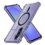Coque Techsuit Shockproof Clear Silicone MagSafe pour Samsung Galaxy A36 - Smoke Black