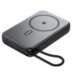 Batterie externe magnétique Acefast M24 10 000 mAh - Charge rapide 22,5 W - Sans fil aimantée - USB-C + câble USB-C + support - LED - Gris métal – Image 3