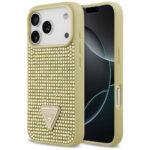 Coque Guess Rhinestone Triangle Logo pour iPhone 17 Pro - Gold