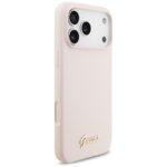 Coque Guess Silicone Script Metal Logo MagSafe pour iPhone 17 Pro Max - Light Pink – Image 3