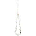 Coque Guess IML Flowers Allover Electroplated MagSafe avec dragonne de perles pour iPhone 17 Pro - White – Image 5