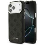 Coque Guess Peony Hot Stamp Script MagSafe pour iPhone 17 Pro Max - Black