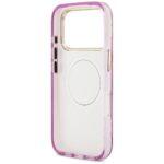 Coque Guess IML Glitter Flowers Triangle MagSafe pour iPhone 17 Pro Max - Purple – Image 4