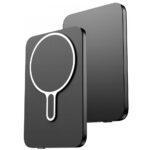 Batterie externe 3mk MagSnap Go, Technologie MagSafe/Qi, 20 W, Type-C, 5 000 mAh - Gris