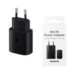 Chargeur mural d'origine Samsung (EP-T1510NBEGEU) Charge rapide USB-C 15 W - Noir