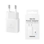 Chargeur mural d'origine Samsung (EP-T1510NWEGEU) Charge rapide USB-C 15 W - Blanc