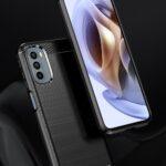 Coque Techsuit Carbon Silicone pour Motorola Moto G31 / Moto G41 - Black – Image 4