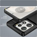Coque Techsuit Carbon Silicone pour Motorola Edge 50 Ultra - Black – Image 4