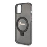 Coque Guess Ring Stand Script Glitter MagSafe pour iPhone 15 Plus - Black – Image 5