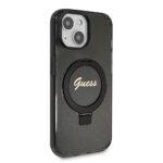 Coque Guess Ring Stand Script Glitter MagSafe pour iPhone 15 Plus - Black – Image 4