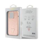Coque Guess Croco Triangle Metal Logo  pour iPhone 15 Pro - Pink – Image 6